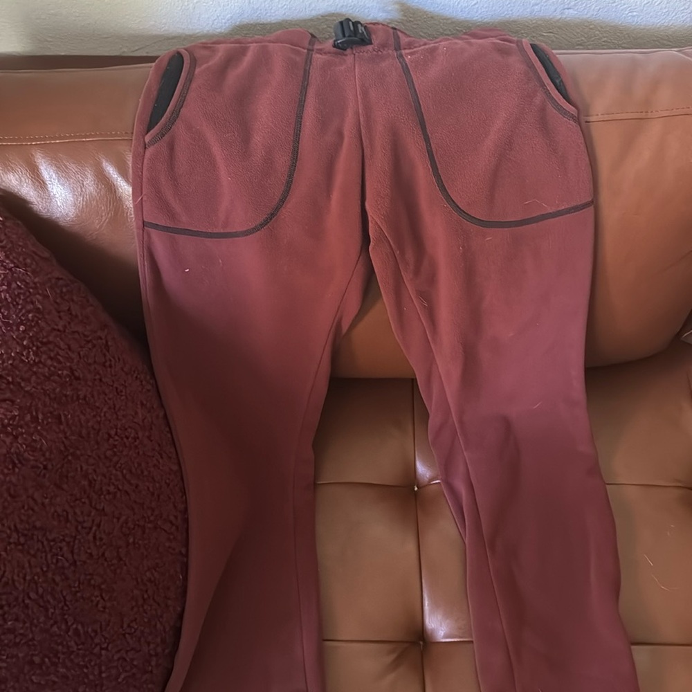 Burnt orange melanzana fluffy pants